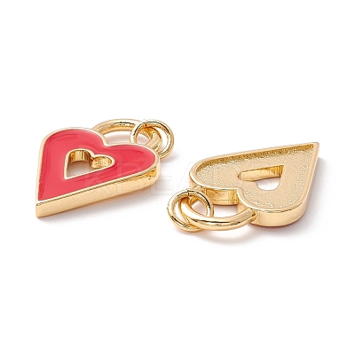 Rack Plating Brass Enamel Pendants KK-D073-26G-1