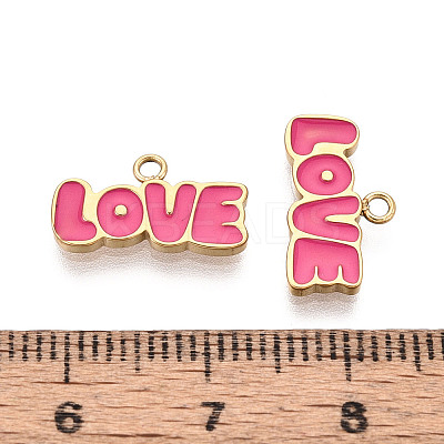 304 Stainless Steel Enamel Pendants STAS-T068-02B-1