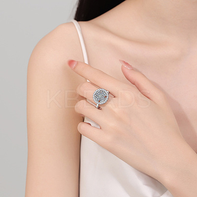 Rotatable Open Cuff Rings for Women RJEW-S402-07P-1