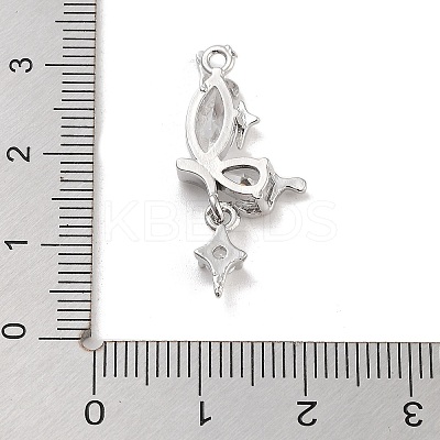 Brass Pave Clear Cubic Zirconia Pendants LS-KK-Z061-14P-02-1