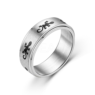 Rotating 201 Stainless Steel Anxiety Relief Rings for Women Men PW-WG4928D-17-1