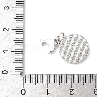 Brass Pave Natural White Shell Pendants KK-S522-12P-1