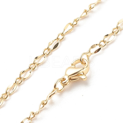 Brass Figaro Chains Necklace for Women NJEW-P265-20G-1
