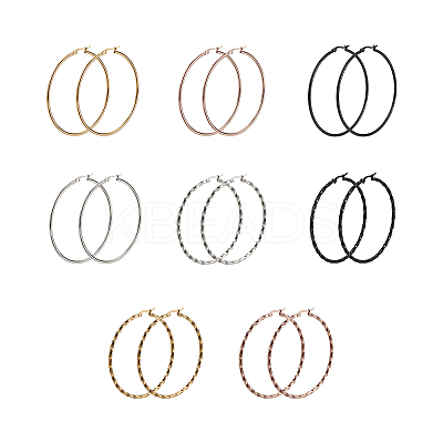 Stainless Steel Hoop Earrings STAS-TA0001-17-1