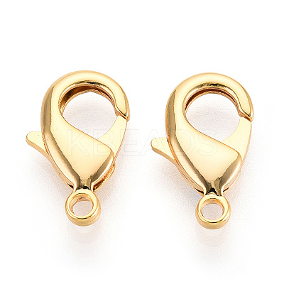Brass Lobster Claw Clasps KK-YW0004-01D-G-1