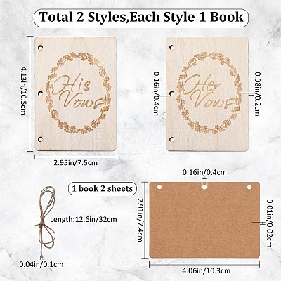 Creative Wooden Greeting Cards DIY-WH0349-171B-1