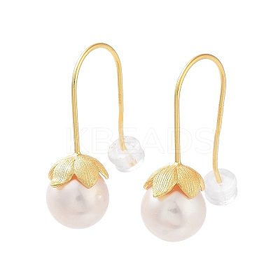 Natural Pearl Dangle Earrings for Women EJEW-E303-10G-1