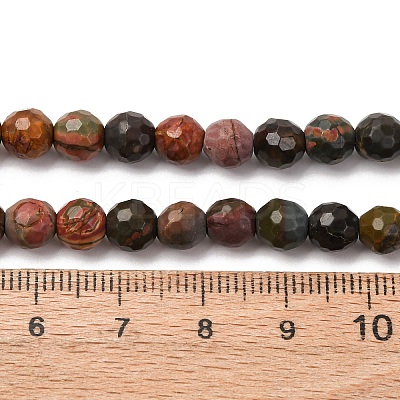 Natural Polychrome Jasper/Picasso Stone/Picasso Jasper Beads Strands G-E571-25A-1