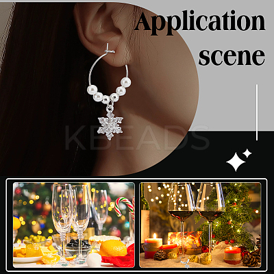304 Stainless Steel Wine Glass Charms Rings STAS-UN0001-49P-1