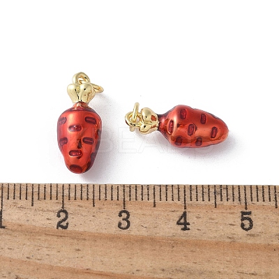 Brass Enamel Charms KK-D336-06G-08-1
