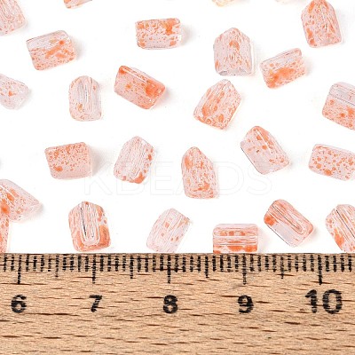 Transparent Spray Painted Glass Seed Beads SEED-L011-10A-13-1