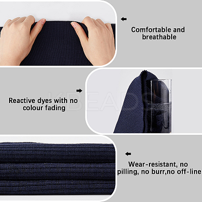 Polyester Ribbing Fabric for Cuffs DIY-WH0430-351D-1