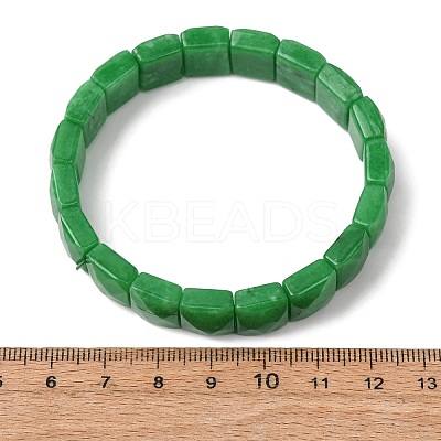 Dyed Natural White Jade Beaded Stretch Bracelets for Unisex G-K303-02P-03-1