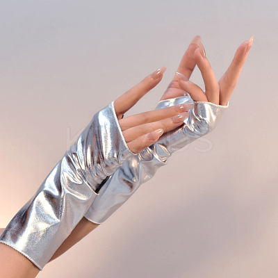 PU Leather Fingerless Gloves AJEW-WH20018-116B-1