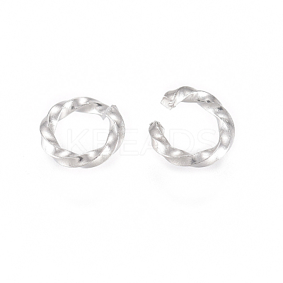 Tarnish Resistant 304 Stainless Steel Twisted Open Jump Rings STAS-G225-10P-07-1