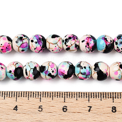 Synthetic Turquoise Dyed Beads Strands LS-G-E594-24C-1