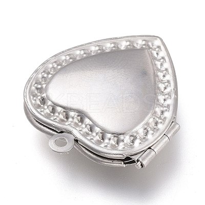 Tarnish Resistant 316 Stainless Steel Locket Pendants STAS-Z010-02-1