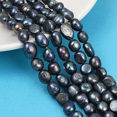 Natural Cultured Freshwater Pearl Beads Strands PEAR-P064-20K-05D-1