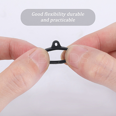 36Pcs Silicone Rings with 6Pcs Polyester Necklace Lanyard Anti-Loss Pendant Holder DIY-GF0008-08C-1