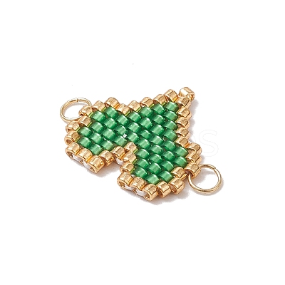 MIYUKI Delica Glass Seed Beaded Heart Links PALLOY-MZ00702-02-1