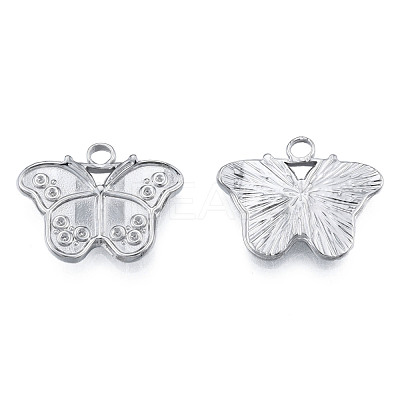 Non-Tarnish 304 Stainless Steel Pendant Rhinestone Settings STAS-N098-219P-1