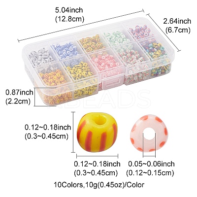 130G 10 Style Opaque Colours Seep 6/0 Glass Seed Beads SEED-YW0002-42-1