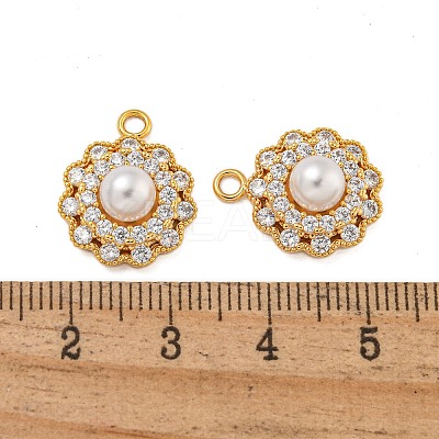 Brass Micro Pave Cubic Zirconia Pendants KK-U036-06G-1