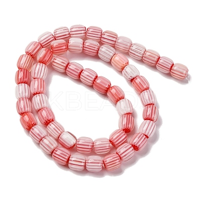 Handmade Lampwork Chevron Beads Strands LAMP-K041-01B-19-1