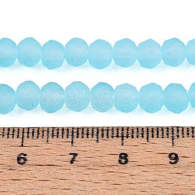 Baking Paint Frosted Glass Beads Strands FGLA-N003-6mm-02-1