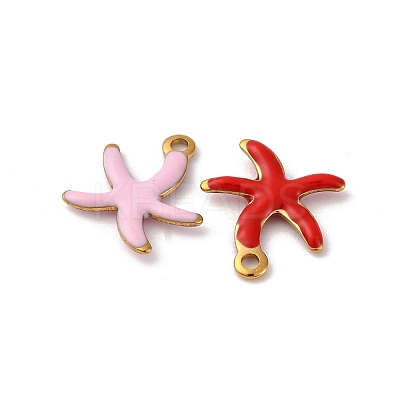 304 Stainless Steel Enamel Charms STAS-D361-04G-1
