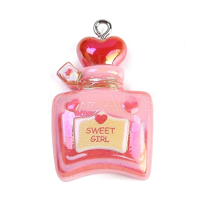UV Plating Opaque Resin Pendants LS-RESI-R458-04C-1