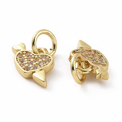 Brass Micro Pave Cubic Zirconia Pendants KK-E068-VF032-1