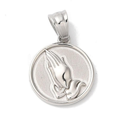 Non-Tarnish 304 Stainless Steel Pendants STAS-Z075-08P-1