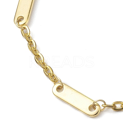 304 Stainless Steel Oval Link Chain Bracelets for Women BJEW-JB10367-1
