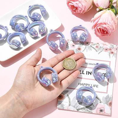 UV Plating Opaque Acrylic Pendants SACR-FZC0001-001G-1