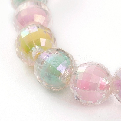 Transparent Acrylic Beads Stretch Bracelets for Kids BJEW-JB05863-1