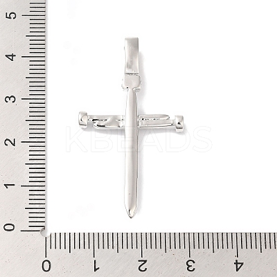 Rack Plating Brass Micro Pave Clear Cubic Zirconia Pendants KK-B092-05P-1