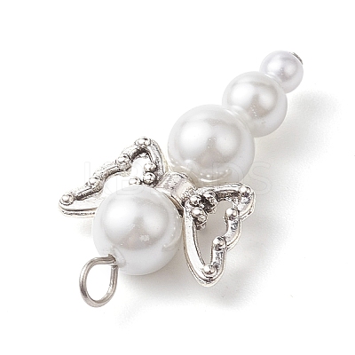 Glass Pearl Pendants PALLOY-JF02711-03-1