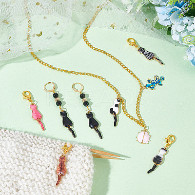 Cat Stitch Markers HJEW-AB00181-1