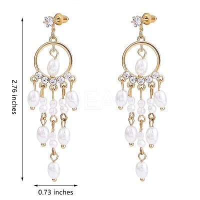 Shell Pearl Chandelier Earrings JE964A-1
