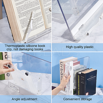 Foldable Rectangle Acrylic Desktop Display Stands ODIS-WH0038-46-1