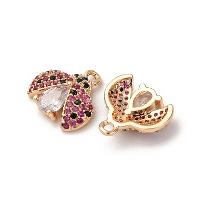 Brass Micro Pave Cubic Zirconia Pendants ZIRC-L105-08G-1