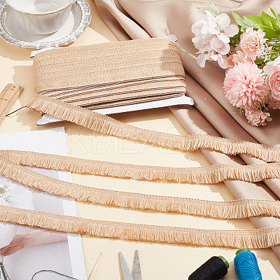 25M Polyester Tassel Lace Ribbon OCOR-WH0082-192A-1