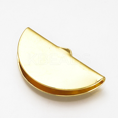 Brass Ribbon Crimp Ends LS-KK-Q757-01B-G-1