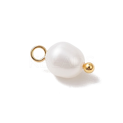 Natural Cultured Freshwater Pearl Rice Charms PALLOY-JF04187-02-1