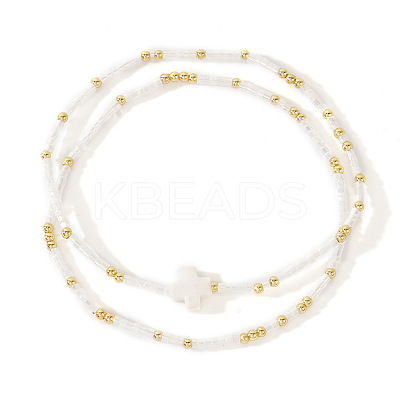 2Pcs Bohemian Glass Seed Beaded Stretch Bracelet Sets XM0961-3-1