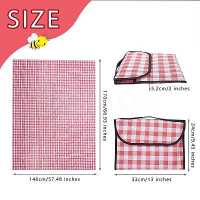 Portable Tartan Patern Non Woven Picnic Mat JX572C-01-1