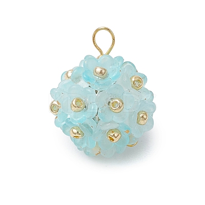 Frosted Transparent Acrylic Pendants PALLOY-MZ00670-1
