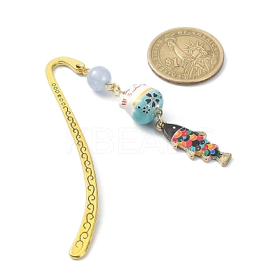 Japanese Style Maneki-neko Bookmark AJEW-JK00260-04-1