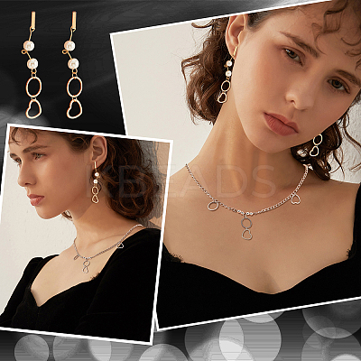 DIY Hollow Charm Drop Earring Making Kit DIY-UN0032-83-1